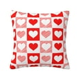 thumbnail image 1 of ZICANCN Red Checker Chequered Decorative Throw Pillow Covers, Bed Couch Sofa Decorative Knit Pillow Covers for Living Room Farmhouse, 22"x22", 1 of 8