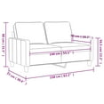 thumbnail image 4 of vidaXL Sofa 2 Places Gris Foncé 140 cm Tissu, 4 of 5