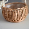 thumbnail image 2 of AMERTEER Wicker Rattan Flower Basket Wedding Flower Basket Willow Handwoven Basket with Handles and Plastic Insert Woven Eggs Candy Basket, 2 of 10