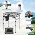 thumbnail image 6 of REDCAMP Folding Grill Table, Lightweight Height Adjustable Aluminum Table with Mesh Desktop and Mesh Bag for Outdoor Camping Picnic BBQ, 2 Feet, Sliver, 6 of 9