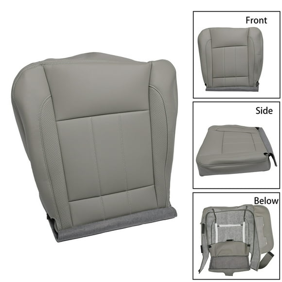 ALLTIMES Drivers Bottom Seat Cover Gray Artificial Leather Replacement for Dodge for Ram 1500 2500 3500 4500 2006-2009