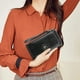 thumbnail image 5 of Nuevo bolso largo para mujer, bolso multifuncional con cremallera para teléfono móvil, bolso de mano con hebilla de moda, negro, 5 of 5