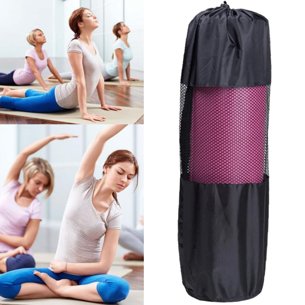 Yoga Mat Waterproof Backpack Yoga Bag Nylon Carrier Mesh Adjustable St VH 