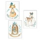 thumbnail image 1 of 3 Unids Acuarela Flor Animales Oso Ciervo Posters Impresiones Niños Nórdicos Sala De Bebé Pared Imágenes Pintura, 1 of 9