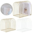 thumbnail image 3 of Folder Stand Desktop File Organizer, Wire Magazine Holders Book Shelf, 9 Slot File Sorter Eye-Catsching Decoration For Indoor Office Home, Countertop Folder Stand Racks, set of 1(White,7.8x5.1x7.8"), 3 of 6