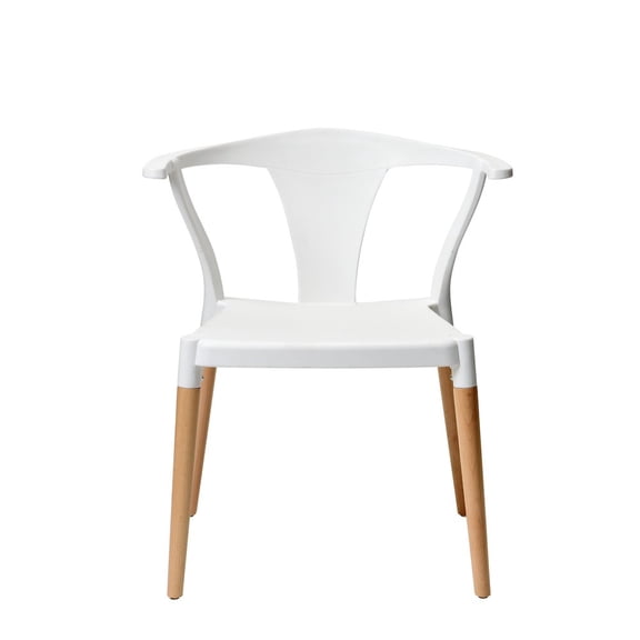 Commercial Seating Products Mid Century Modern White Dining Chairs