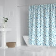 thumbnail image 2 of Blue Christmas Snowflake Pattern Shower Curtain 72"x84" ,Bathroom Decorative Shower Curtains Set with 12 Hooks,Modern Waterproof Washable Shower Curtain, 2 of 6