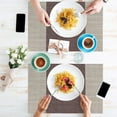 Set of 6 PVC Woven Vinyl Placemats for Dining, Non-Slip, Washable, Heat ...