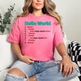 thumbnail image 2 of Hello World HTML Code T-Shirt, Developer Programming Tee, Funny Coder Gift, JavaScript HTML CSS Shirt, Web Developer Humor, Geek Tee, Crunchberry Comfort Colors T-Shirt, 3XL, 2 of 3