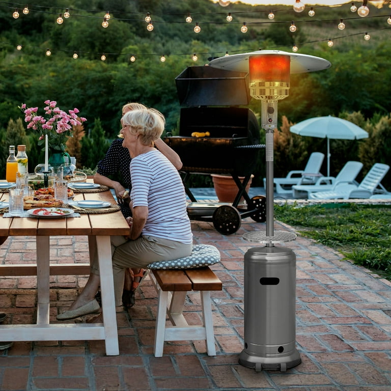 hanover mini umbrella tabletop patio heater stainless steel - Heater, 7' tall, Propane, 48,000 BTU Enhance your patio Umbrella Heater Ft Patio Heater