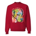 thumbnail image 1 of Neon Lab Dog Lover Shirt | Labrador Dogs Speak To Those Who Listen | Dean Russo Art Animal Lover Unisex Crewneck Sweatshirt, Red, Small, 1 of 6