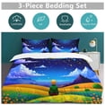 thumbnail image 2 of Dreamer Under The Starry Sky Duvet Cover Set Themed Multicolor Polyester Bedding Set for Bedroom Decoration, 2 of 6