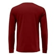 thumbnail image 5 of JGNGSHN Men Fall Shirts Long Sleeve V Neck Soft Breathable Solid Color Stretch T Shirt, 5 of 7