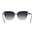 thumbnail image 4 of Iconic Metal Bridge Large Cat Eye Plastic Chic Fashion Sunglasses Black Pink Smoke, 4 of 4