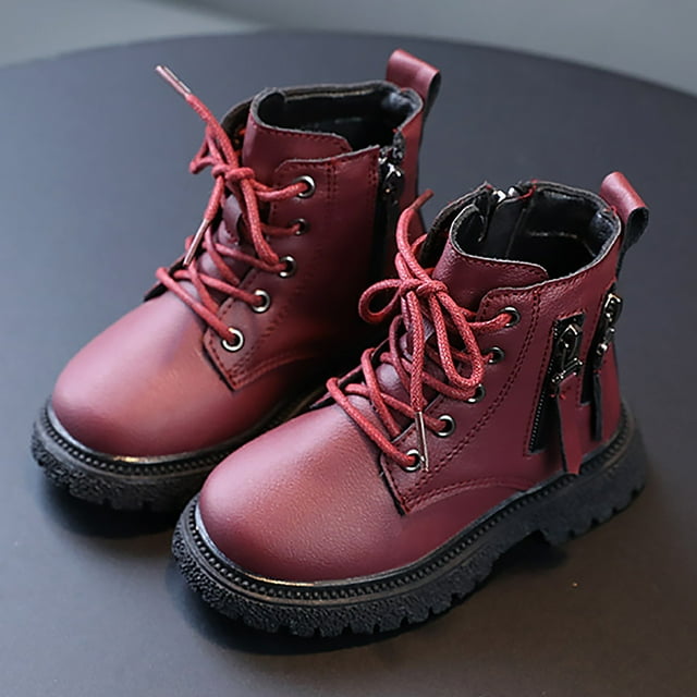 Bmisegm Chaussures à Lacets en Maille pour Garçons et Filles Bottes à Lacets en Maille Mode Bottes Nues Antidérapantes et Respirantes Bottes pour Filles Rouge 9.5