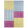 thumbnail image 1 of LR Resources WHIMS81282CRD5070 Lunatique Patchwork Tapis Rectangle d'Intérieur - Crème & Jaune, 1 of 1