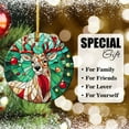 thumbnail image 6 of Reindeer Ornaments Ceramic For Christmas, Stained Glass Ornaments Ceramic Christmas 2025, 6 of 7