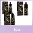 thumbnail image 1 of Champú para cabello teñido de 16,91 oz (negro) Extracto de Polygonum Multiflorum Champú limpiador e hidratante para el cuidado del cabello nutritivo de color negro intenso,3 botellas, 1 of 6