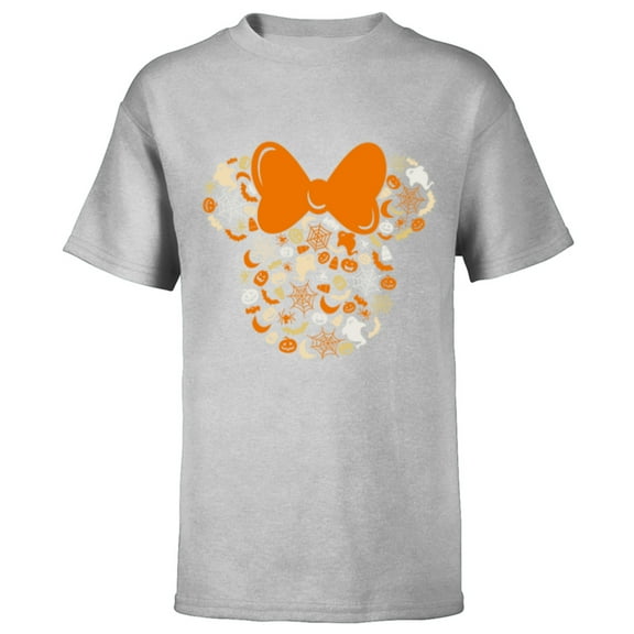 Disney Minnie Mouse Halloween Ghosts Pumpkins Spiders - Short Sleeve T-Shirt for Kids - Customized-Athletic Heather