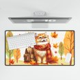 thumbnail image 4 of Welcome Fall Persian Enjoys School Time Autumn Fall Leaves Desk Mat Full Keyboard Mouse Pad Cat Lover Kitten Owner Gifts Large Mousepad - 02013, 4 of 5