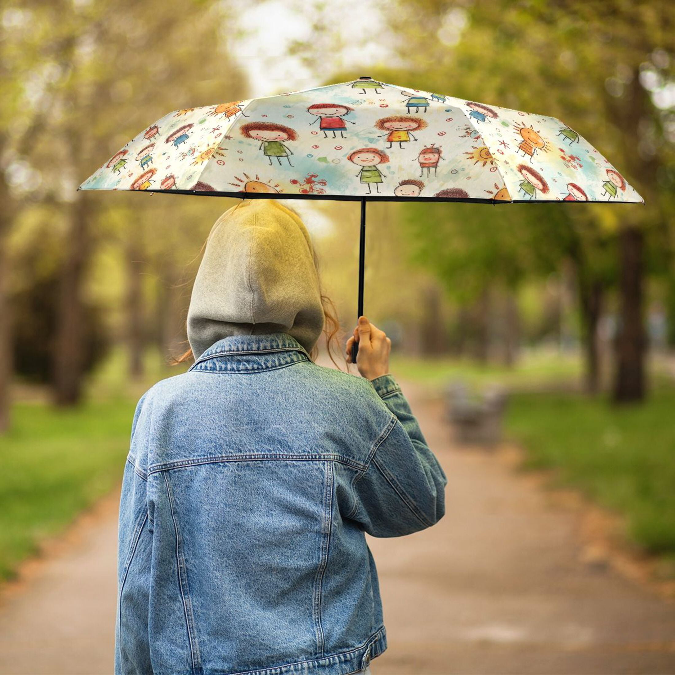 Sun and Kids Compact Sun Umbrella Windproof Travel Umbrellas for Rain Strong Portable UV Protection