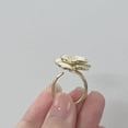 thumbnail image 6 of Elegant Camellia Flower Ring for Women CZ Diamond Floral Statement Ring Open Wrap Finger Band Wedding Anniversary Promise Rings Dainty Jewelry, 6 of 6