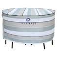 thumbnail image 1 of WJ-X3 Ensemble de Salle à Manger Patio Rond Couverture Extérieure Imperméable, 96 x 32 Po, Rayé, 1 of 9