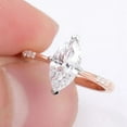 thumbnail image 3 of Cora Jewellery 1.5CT Marquise Moissanite Engagement Ring For Women, 10K Rose Gold, 3 of 8