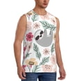 thumbnail image 2 of Easygdp Cute Cartoon Sloth Men's Breathable Tank Tops Sleeveless Sporty T Shirts for Basketball, Mountaineering, Bodybuilding -XX-Large, 2 of 8