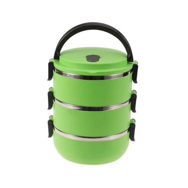 Termo térmico para alimentos de acero inoxidable de 2,1 litros con 3 niveles