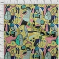 thumbnail image 4 of oneOone Polyester Spandex Yellow Fabric Abstract Comic Face Diy Clothing Quilting Fabric Print Fabric By Yard 56 Inch Wide, 4 of 6