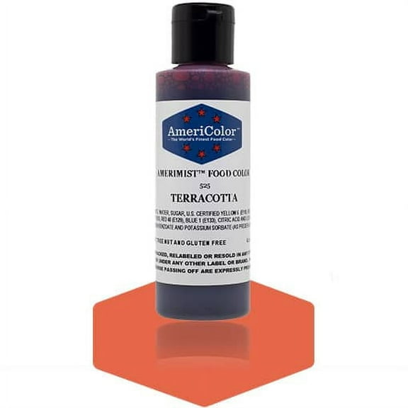 AmeriColor AmeriMist Terracotta, 4.5 Ounce, Airbrush Food Color