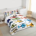 thumbnail image 3 of Homewish Cartoon Plane 3 Pieces Queen Comforter Set for Kids Children Teens,Kawaii Aircraft Ultra Soft Bedding Sets,Transportation Theme Bedding Comforter Set Breathable,Ultra Soft Home Decor, 3 of 8