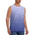 thumbnail image 2 of Bingfone Glittering Blue Purple Pattern Men's Tank Tops Workout Sleeveless Tee Shirts Running Beach Tanks for Men-3X-Large, 2 of 4