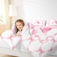 thumbnail image 3 of Erosebridal Cute Coquette Bowknot Twin Comforter Sets,Girls Pink A Alphabet Letter Bedding Set For Kids,Reversible pink,2-Piece, 3 of 7