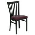thumbnail image 2 of Flash Furniture HERCULES Series Black School House Back Metal Restaurant Chair - Burgundy Vinyl Seat, 2 of 11