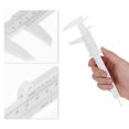 thumbnail image 3 of Unique Bargains 1 Pc Mini Eyebrow Measuring Ruler Double Scale Aliper Measuring Tool 8.27"x2.91" White, 3 of 6
