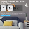 thumbnail image 2 of Yeacher Universal 3-Pin Track Sockets Power Track Socket Outlet Versatile Electric Mobile Track Socket Power Track Adapter, 2 of 8