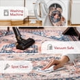 thumbnail image 2 of nuLOOM Nevaeh SpinClean Machine Washable Bohemian Medallion Area Rug, 2' x 3', Nevaeh Dark Blue, 2 of 12