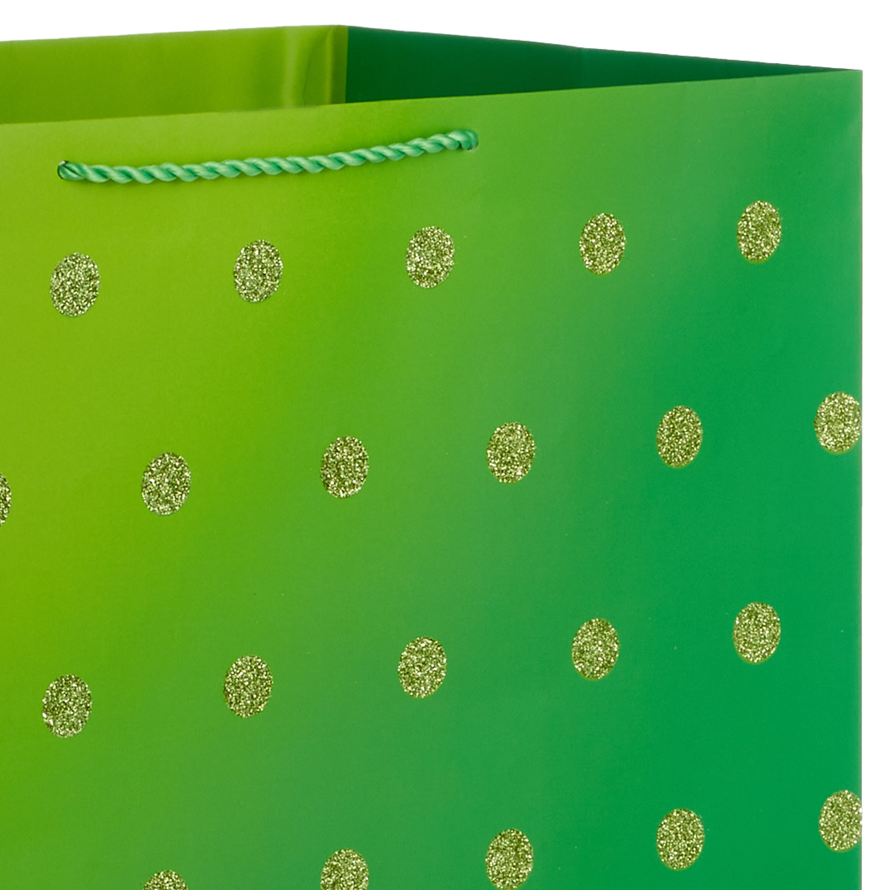 Hallmark Jumbo Gift Bag (Glitter Dots on Green)