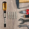 thumbnail image 2 of Push-Pull Ratchet Screwdriver, Semi-automatic Adjustment Spirals Ratchet Screwdriver with 5Pcs Replaceable Bit, 2 of 13