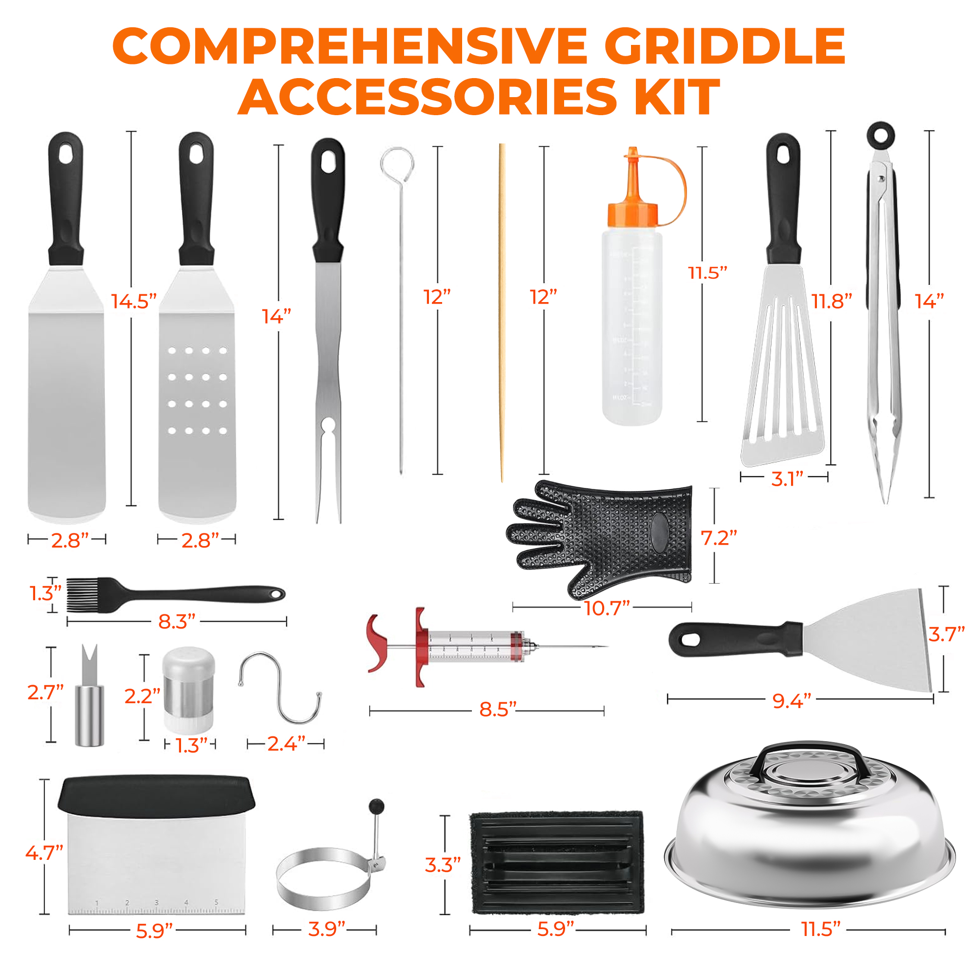 OHHANI 140-Piece Griddle Accessories Kit for Blackstone photo 3