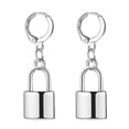 thumbnail image 1 of Pair All-match Lock Earrings Creative Earrings Punk Style Hip-hop Earrings, 1 of 6