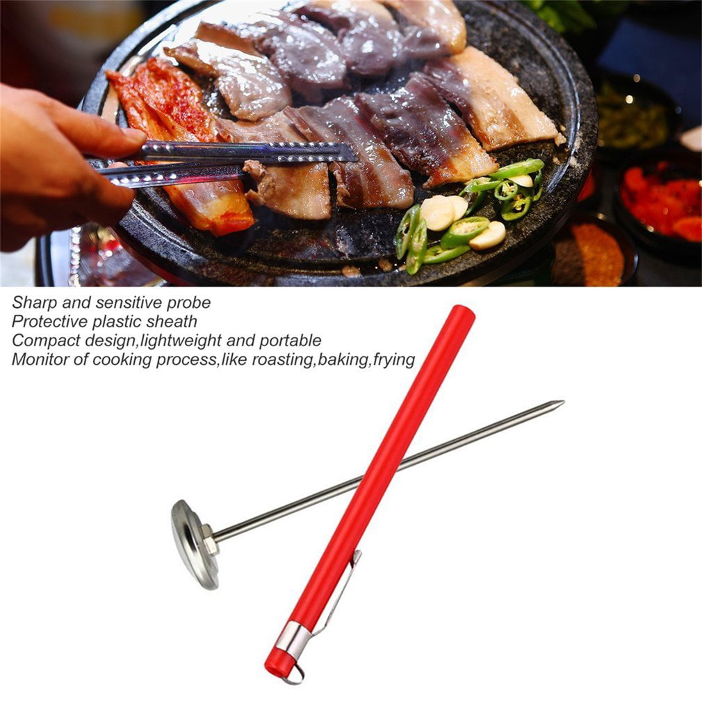 Stainless Steel Pocket Probe Thermometer Gauge For BBQ Meat Food Kitchen Cooking 