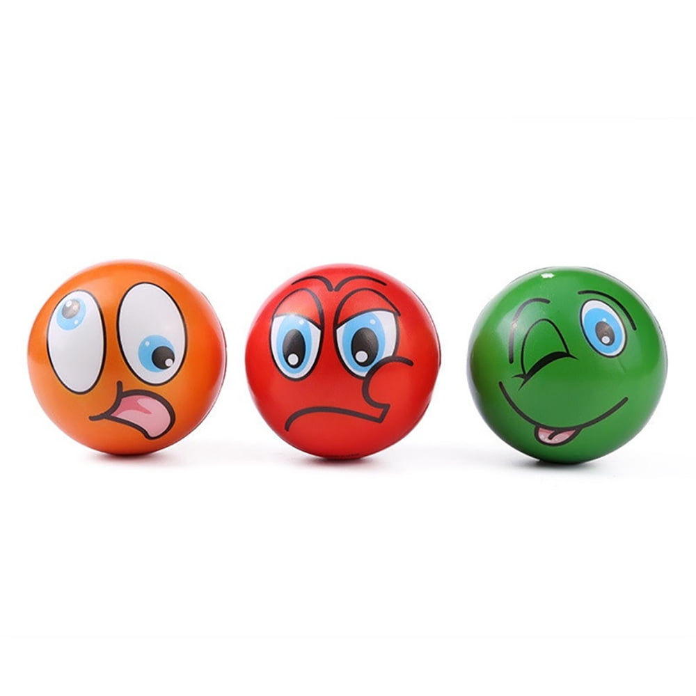 PlayWorld Mini Emoji Soft Foam Stress Balls (24 Balls Per Box)