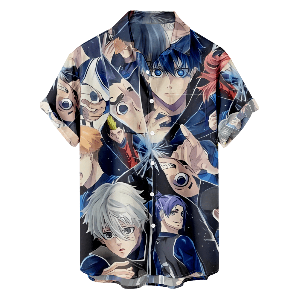 Anime Style BLUE LOCK Summer Cardigan Anime Print Shirt For Holiday ...