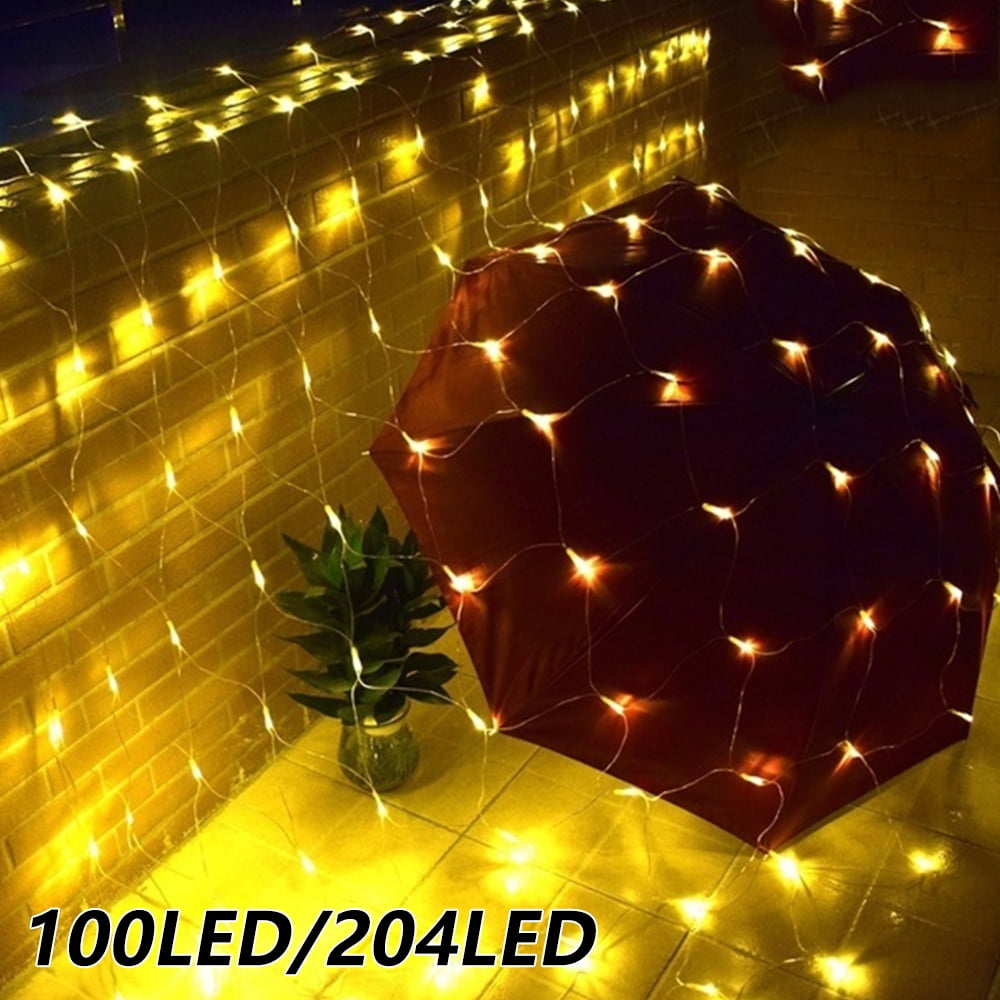 Everso Solar LED String Light Net Mesh Curtain Light Xmas Wedding Party