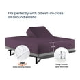thumbnail image 4 of SGI Bedding Egyptian Cotton Top Split Sheet Set Solid Adjustable Bed 39" Split Head Cal King 600 TC 18" Deep Plum, 4 of 9