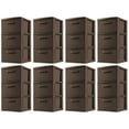 thumbnail image 1 of Sterilite 3 Drawer Decorative Plastic Weave Storage Tower, 8-Pack, Espresso, 1 of 11