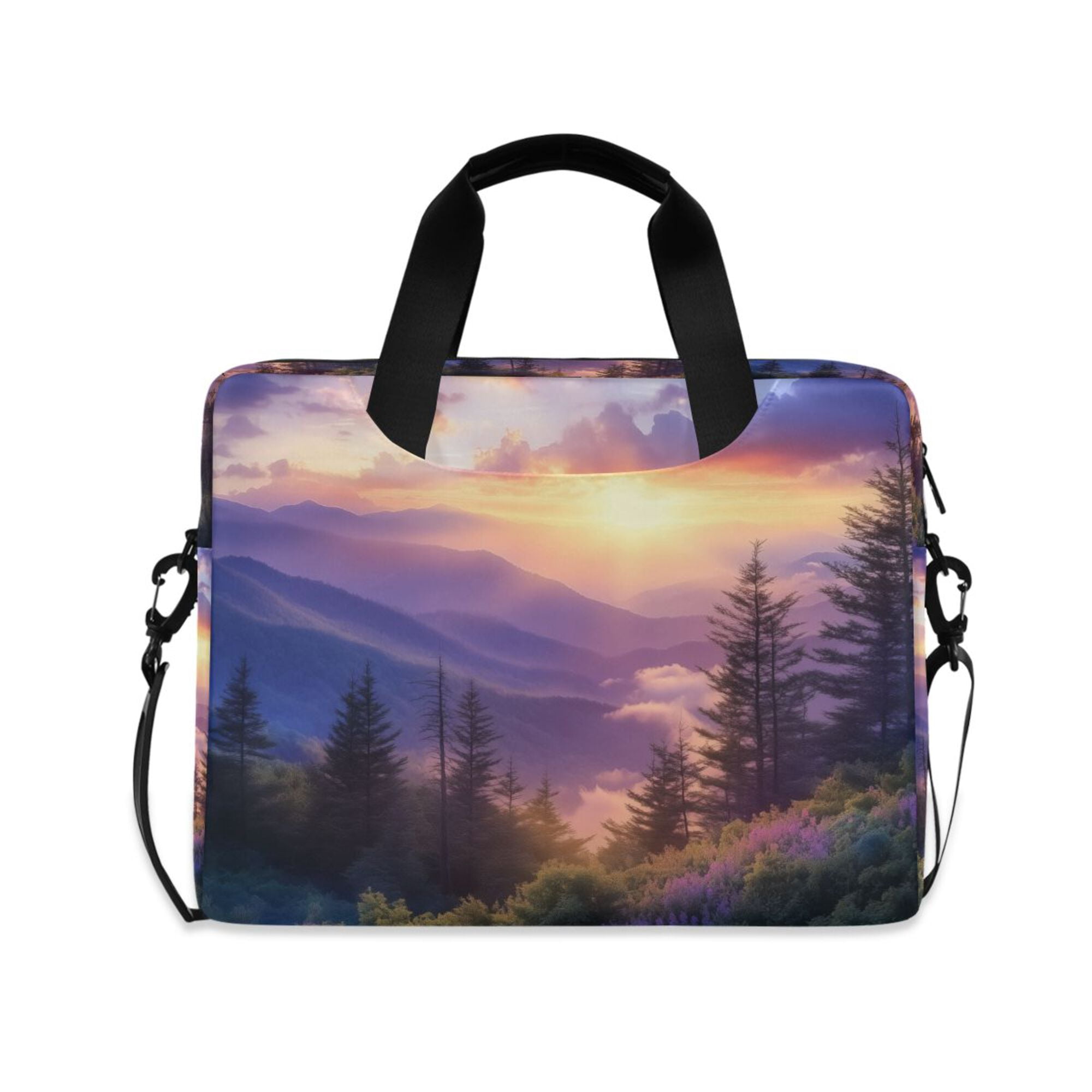 FORMRS 16" Laptop Bag Carrying Sleeve Case with Handle Travel Shoulder Briefcase, Beautiful Mountain
